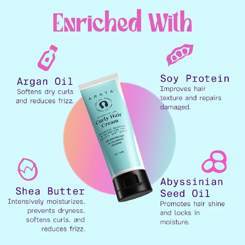 Arata Advanced Curl Care Curly Hair Cream For Velvety Soft Curls, 50 ml-4.webp